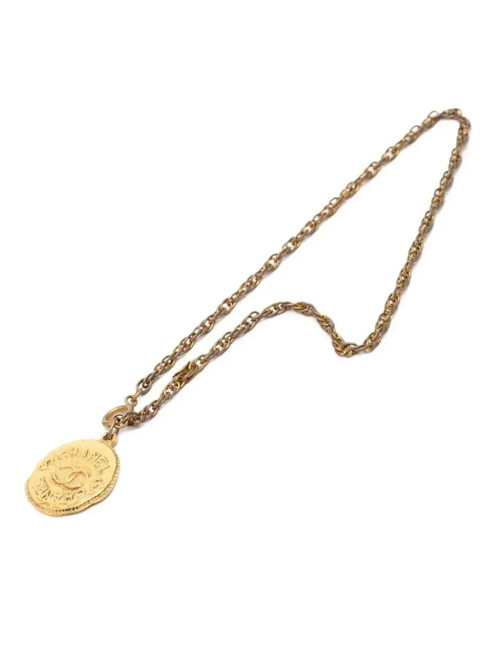 Chanel Cc Logo Chain Pendant Necklace #276046C57B